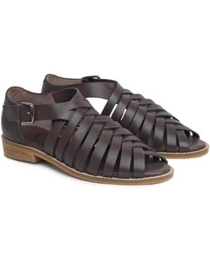 Celtic & Co. Woven Peep Toe Sandal - Brown