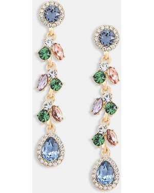 Givenchy Stone Pear-shape Halo Linear Drop Earrings - White