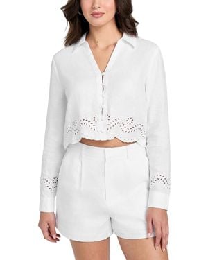 売れ筋商品|||ゲス カットソー トップス レディース Women's Caiden Long-Sleeve Crop Top Pure White GUESS Women's Long Sleeve Caiden Crop Top, Pure White at