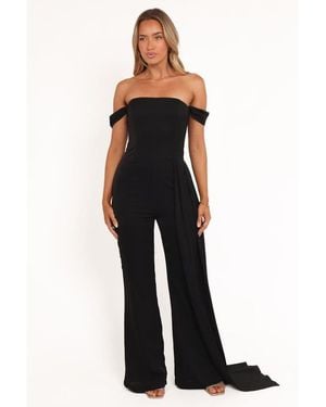 Petal & Pup Jenny Off Shoulder Jumpsuit - Blue