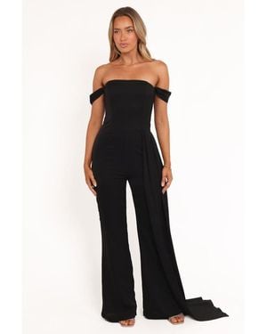 Petal & Pup Jenny Off Shoulder Jumpsuit - Blue