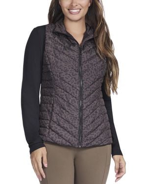Skechers On-the-go Zip-front Luxe Vest - Gray