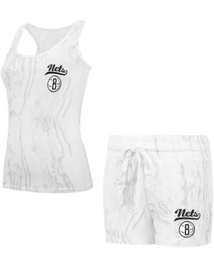 Concepts Sport Brooklyn Nets Quartz Tank Top And Shorts Set - White