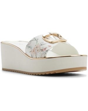 ALDO Menhaden Wedge Sandals - White