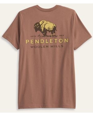 Pendleton Short-sleeve Bison Graphic T-shirt - Brown