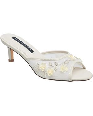 French Connection Ladies Ritz Mesh Kitten Heel - White