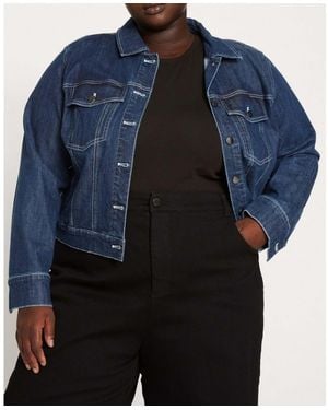 UNIVERSAL STANDARD Plus Size Kelsey Denim Jacket - Blue