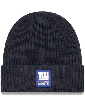 KTZ New York Giants 2025 Sideline Cold Weather Cuffed Knit Hat - Blue