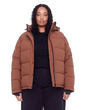 Alpine North Plus Size Forillon Short Quilted Puffer Jacket - Red