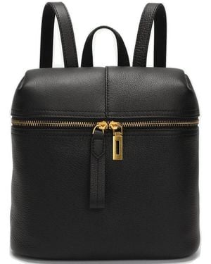 Susu Sutton Small Pebbled Leather Backpack Purse Top Handle Zipper Closure Travel Casual Bag - Black