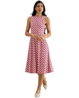 Hobbs Lisa Jersey Midi Dress - Red