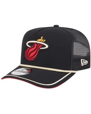 KTZ Miami Heat Team Rope A-frame 9fifty Snapback Hat - Blue