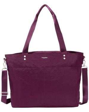 Baggallini Carryall Laptop Tote - Purple
