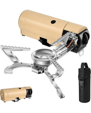 Aofar Portable Camping Stove Butane 1400w Gas Stove Collapsible Backpacking Stove For Indoor Outdoor Cooking Hiking And Picnic - White