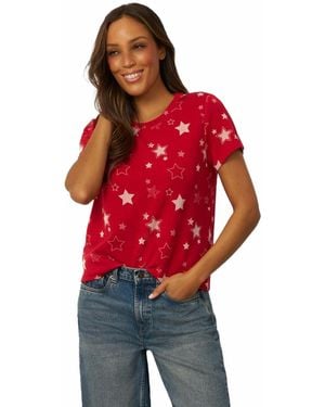 Cable & Gauge Essential Printed Star Tee - Red