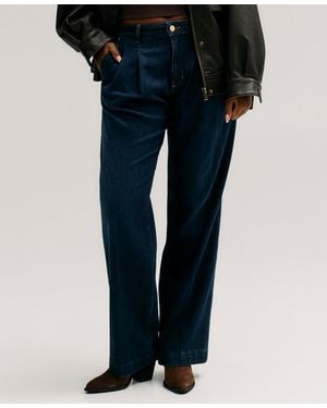 Guess Denim Palazzo Wide-leg Pants - Blue