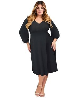 Avenue Plus Size Audrey Ity Dress - Blue