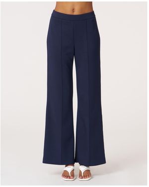 Rebody Active Rebody Madison Pintuck Wide Leg Scuba Pant 30" - Blue