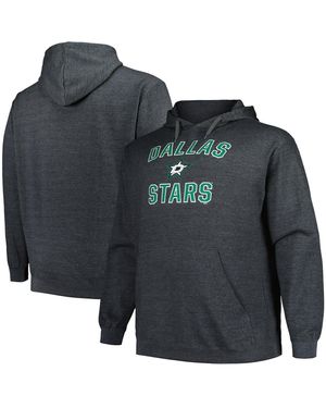 Profile Dallas Stars Big And Tall Arch Over Logo Pullover Hoodie - Black