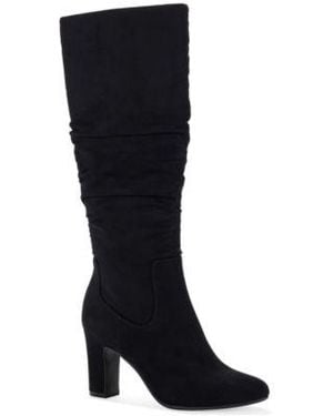 Style & Co. Style Co Mollyann Slouch Almond Toe Tall Boots Macys Exclusive - Black