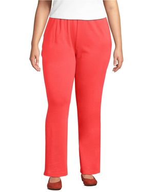 Lands' End Tall Sport Knit High Rise Pants - Red