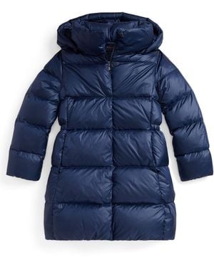 Polo Ralph Lauren Girls 2t-6x Hooded Long Jacket - Blue