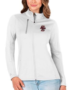 Antigua White/silver Boston College Eagles Generation Full-zip Jacket