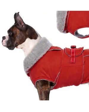 Aronkl Reflective Waterproof Dog Jacket - Red