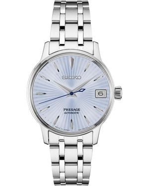 Seiko Automatic Presage Stainless Steel Bracelet Watch 33.8mm - Blue