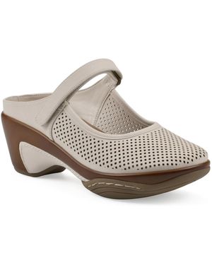 White Mountain Vinto2 Mary Jane Clog Mules - White