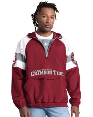Starter Alabama Tide Street Cut Half-zip Jacket - Red
