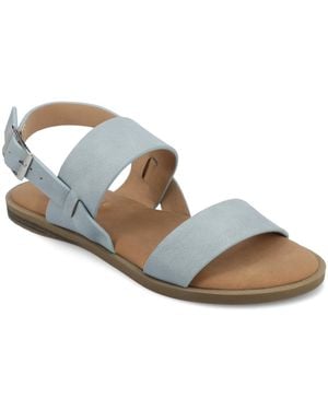 Journee Collection Lavine Double Strap Flat Sandals - Multicolor