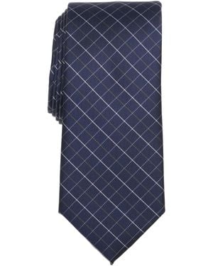 Club Room Fayette Grid Classic Tie - Blue