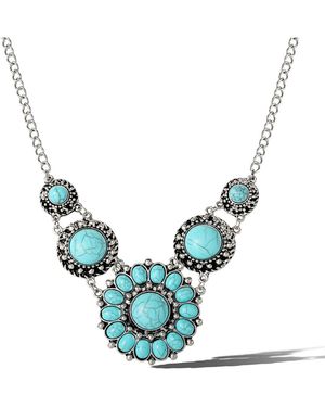 Jessica Simpson Turquoise Statement Necklace - Blue