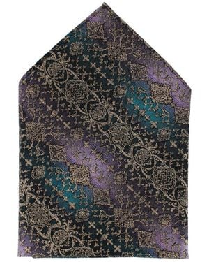 Trafalgar The Spellbound Brocade Novelty Silk 12x12 Pocket Square - Gray
