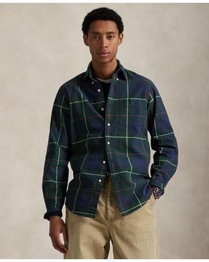 Polo Ralph Lauren Classic-fit Plaid Oxford Shirt - Blue