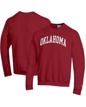 Champion Oklahoma Sooners Basic Arch Fleece Pullover Sweatshirt - Red