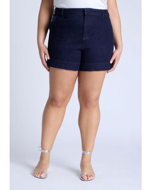 Eloquii Trouser Denim Short - Blue