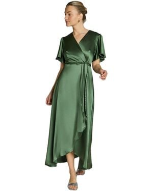 Rewritten Florence Waterfall Dress - Green