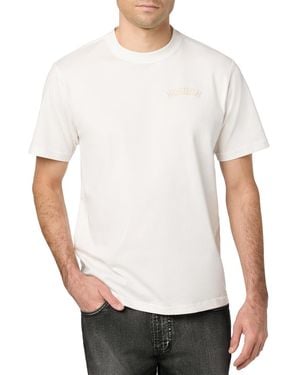 Hudson Jeans Chest Logo Graphic Detail Crewneck T-shirt - White
