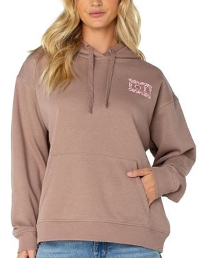 Roxy Wailea Graphic Long-sleeve Cotton-blend Hoodie - Brown