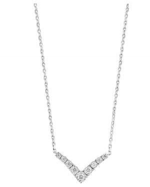 Effy Effy Diamond Chevron 18" Necklace (1/4 Ct. T.w. - White