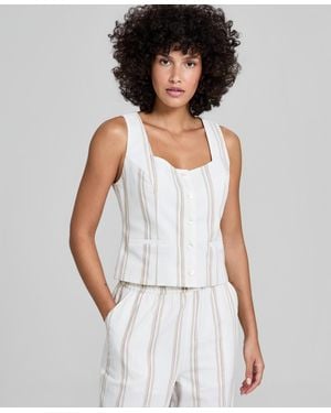 And Now This Petite Square Neck Vest - White