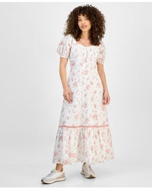 And Now This Cotton Corset-look Maxi Dress - White