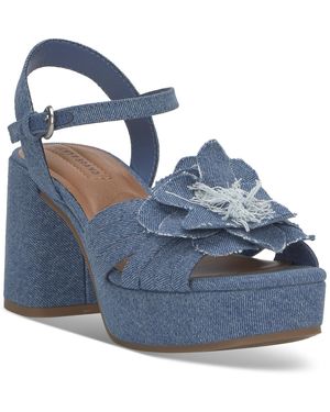 Lucky Brand Marrika Block-heel Platform Dress Sandals - Blue