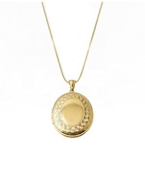 The M Jewelers Oval Photo Locket Necklace - Metallic