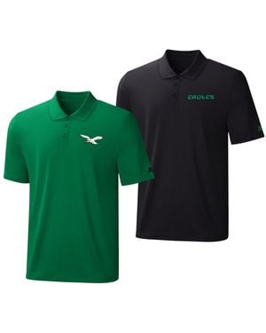 Starter Kelly Green/black Philadelphia Eagles Vintage Logo Polo Shirt Set