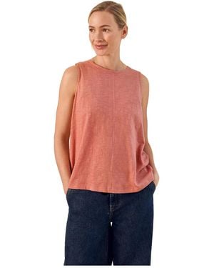 Celtic & Co. Crew Neck Pleat Back Tank Top - Red