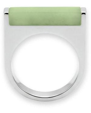 seree Year Of The Horse — Jade Stone Saddle Ring - Green