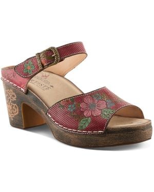 L'ARTISTE Spring Step Japhette Platform Slide - Brown